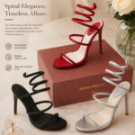 amina muaddi spiral heels