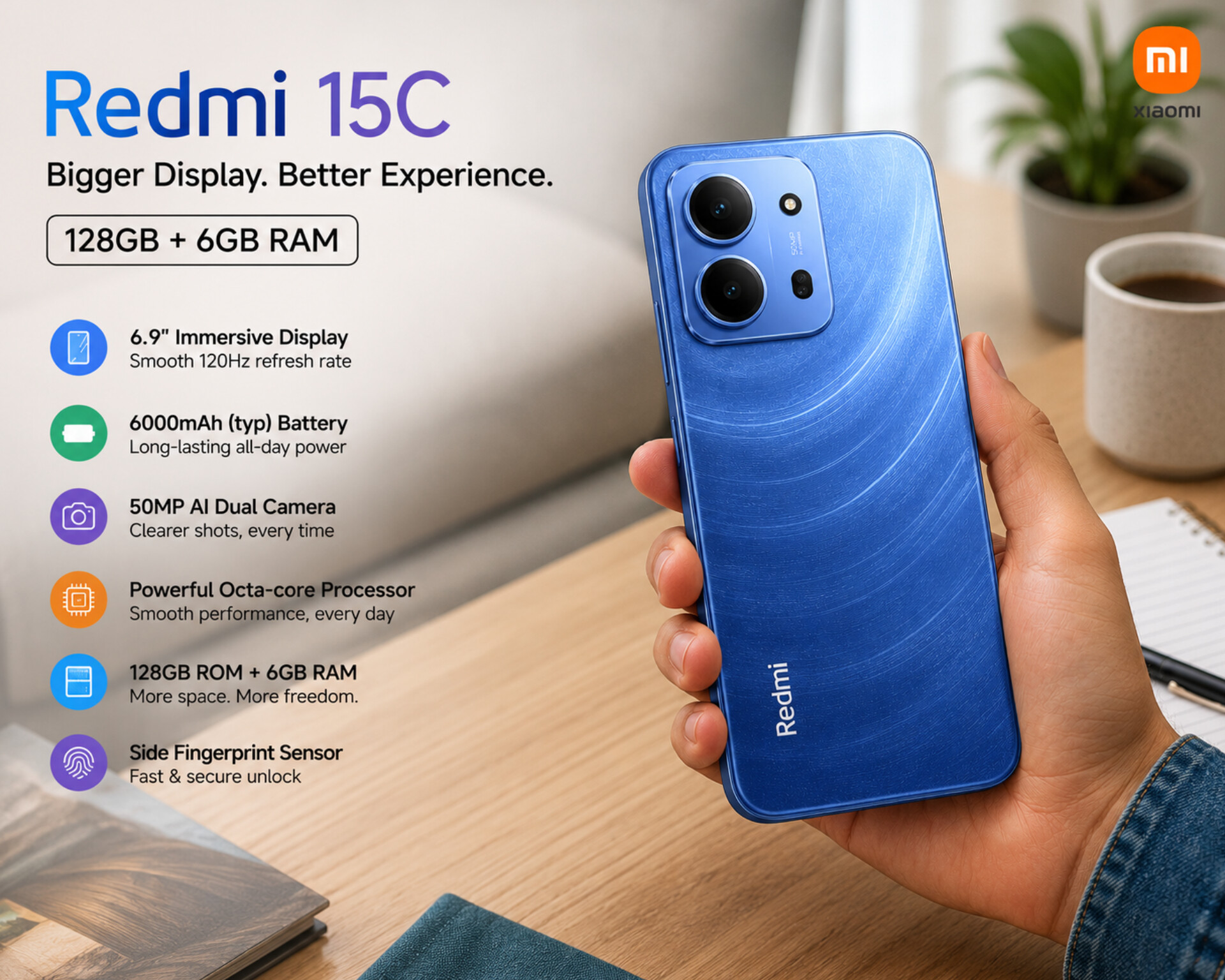 redmi 15c (128gb + 6gb ram) redmi 15c (128gb + 6gb ram)